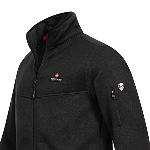 Höhenhorn Tacul Herren Jacke Fleece Strickjacke Dunkelgrau Gr. L - 4