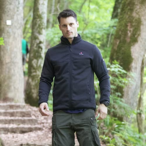 Höhenhorn Tacul Herren Jacke Fleece Strickjacke Dunkelgrau Gr. L - 5